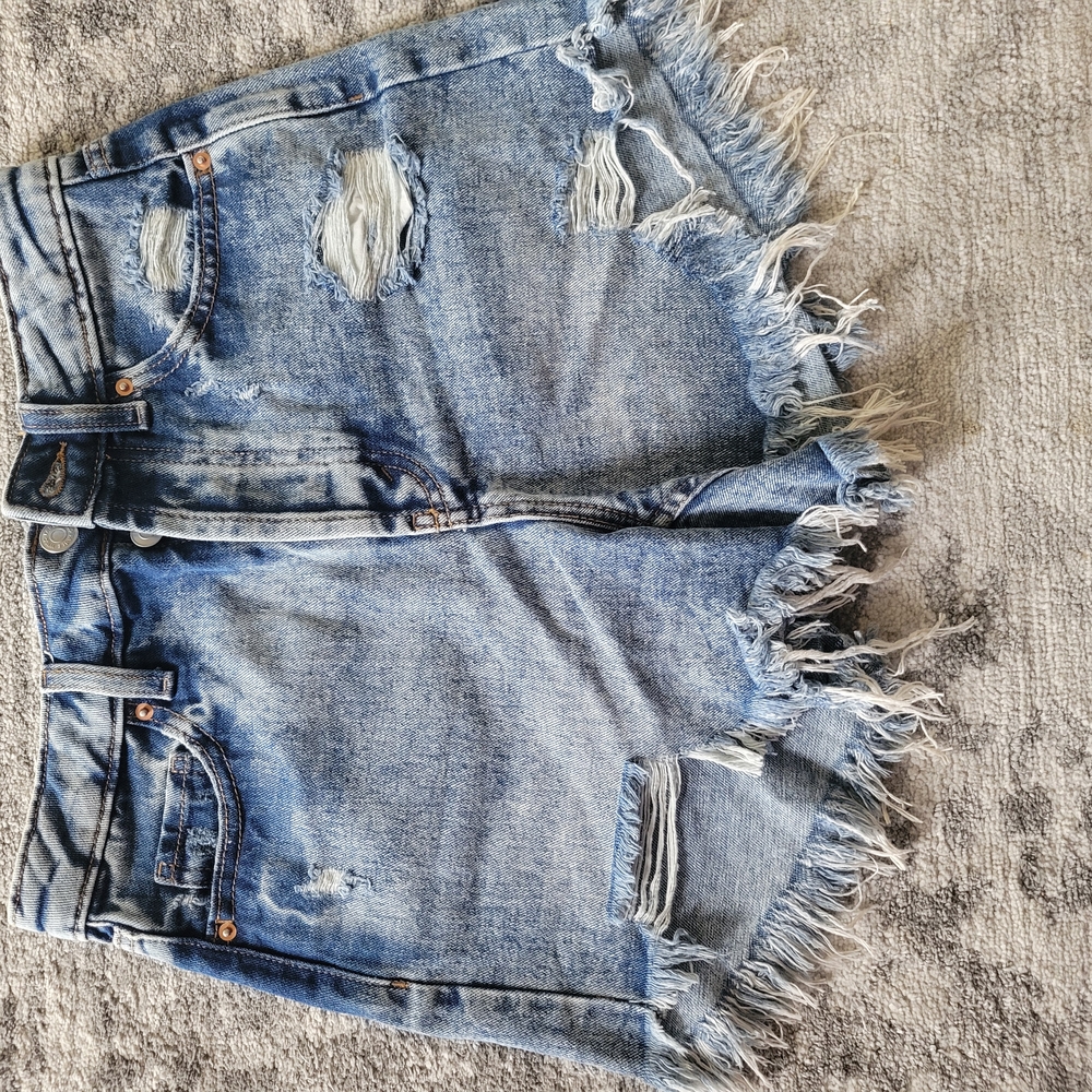 Wild Fable Blue Distressed Jean Shorts